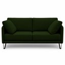 Ver imagem 5 de Sofá Sala de Estar Atena Fixo Pés de Ferro 234cm 4 Lugares Linho Verde M1 - Monari Design