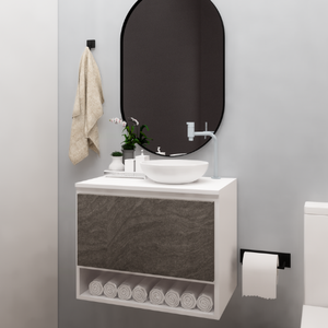 Gabinete para Banheiro Madeira 60cm Suspenso