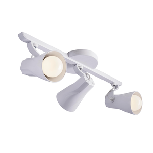 Luminária de Teto Spot Trilho Direcionável Octa 3 Lâmpadas Praia Litoral E27 Bivolt:Branco/110V/220V