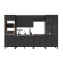 Ver imagem 2 de Cozinha Modulada 6 Peças Bari em MDF Chumbo