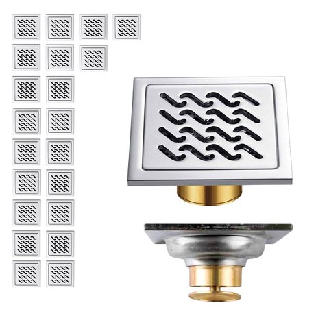 Ralo Inox 10x10 Kit 21 Uni Anti Odor Inseto Banheiro Lavabo Jardim Quintal Higienico Varanda Seguro 