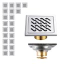 Ver imagem 1 de Ralo Inox 10x10 Kit 21 Uni Anti Odor Inseto Banheiro Lavabo Jardim Quintal Higienico Varanda Seguro