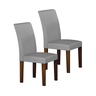 Kit 2 Cadeiras Estofada Napoli Braúna Veludo Prata - Leifer Cor: Braúna / Joli Prata - 4
