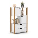 Ver imagem 1 de Armário Organizador Kids Liv com 2 Portas e 2 Gavetas Branco Soft/Freijó - Matic Móveis