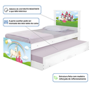 Ver imagem 3 de Bicama Solteiro Tema Princesa Encantada Adesivada Cama Auxiliar Mdf/mdp