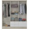 Guarda-Roupa Roupeiro 6 Portas e 3 Gavetas Branco Felicce Luna 598 Carraro - 1