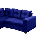 Ver imagem 3 de Sofá de Canto Califórnia 4 Lugares, com Molas Espirais, 1,66x1,83 Metros, Espuma Densidade D28, Azul