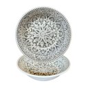 Ver imagem 1 de Kit 4 Bowl Melamina Mandy Gray 19cm Muito Resistente Piscina Praia Material Tipo Plastico Rigido