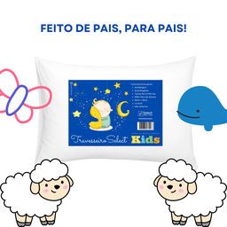 Kit 2 Travesseiros Select Baby Macios Infantil até 3 Anos Antialérgico Lavável - 11