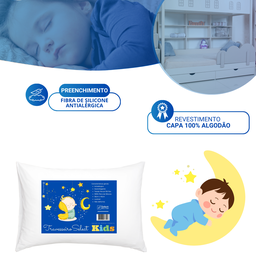 Kit 2 Travesseiros Select Baby Macios Infantil até 3 Anos Antialérgico Lavável - 4