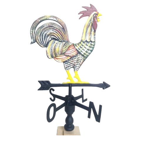 Galo Dos Ventos Do Havaí Colorido Grande 65 Cm De Altura