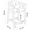 Ver imagem 5 de Banqueta Baixa para Cozinha Sala de Jantar Bancada Cecília L02 Couríssimo Camel - Lyam Decor