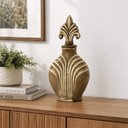 Ver imagem 2 de Vaso/Pote Cerâmica Listas Alto Relevo - Pote Imperial E6690 - 42cm