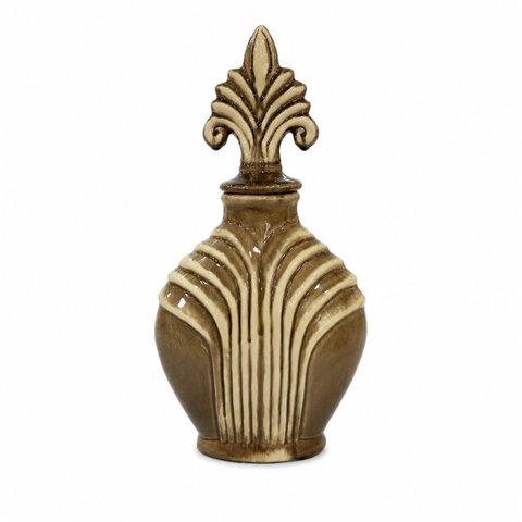 Vaso/Pote Cerâmica Listas Alto Relevo - Pote Imperial E6690 - 42cm
