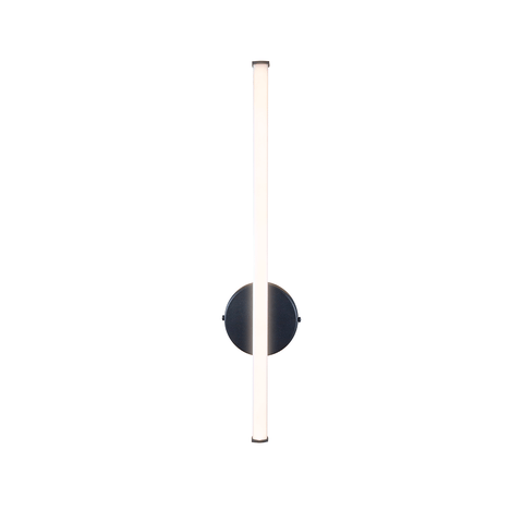 Arandela de Parede Linha Reta Traço 50cm Led 3000k - Preta