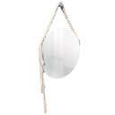 Ver imagem 1 de Espelho Decorativo Adnet Vintage Macramê Cru 50 cm Redondo