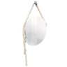 Espelho Decorativo Adnet Vintage Macramê Cru 50 cm Redondo - 1