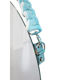 Espelho Decorativo Adnet Vintage Macramê Cru 50 cm Redondo - 2