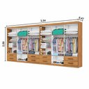 Ver imagem 5 de Closet Casal Duplo Lu 12 Portas 8 Gavetas Cinamomo
