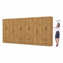 Ver imagem 4 de Closet Casal Duplo Lu 12 Portas 8 Gavetas Cinamomo