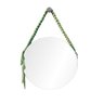 Espelho Decorativo Adnet Vintage Macramê Verde Limão 60 cm - 1