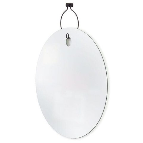 Espelho Decorativo Aramado Wire Boll Preto 60 x 40 Oval