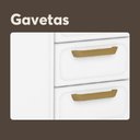 Ver imagem 5 de Balcão de Aço Pia 2 Portas 4 Gavetas Branco Bella Bertolini