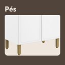 Ver imagem 7 de Balcão de Aço Pia 2 Portas 4 Gavetas Branco Bella Bertolini