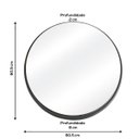 Ver imagem 6 de Espelho Decorativo Stokolmo 60 cm Preto Redondo Preto, 60 cm