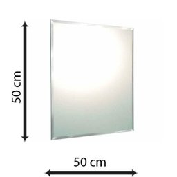 Espelho Decorativo Multiuso Bisotê Pendurador 50x50 cm - 6