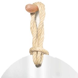 Espelho Decorativo Hole Alça Sisal Natural 60x40 cm - 3