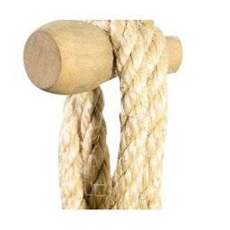 Espelho Decorativo Hole Alça Sisal Natural 60x40 cm - 4