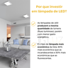 Kit 10 Painel Led Recuado Sobrepor 24w Plafon Quadrado - Branco - Bco Frio 6500k - 110v/220v - 7