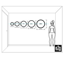 Espelho Decorativo Round Interno Branco 30 cm Redondo - 3