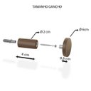 Ver mais imagens de Espelho Decorativo Short Strip Marrom Alça Courino Rajada 60 cm Redondo Marrom/Rajado, 60 cm