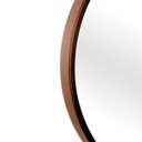Ver imagem 5 de Espelho Decorativo Short Strip Marrom Alça Courino Rajada 60 cm Redondo Marrom/Rajado, 60 cm