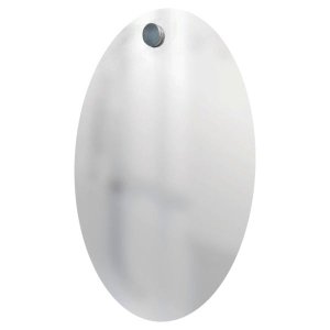 Espelho Decorativo Pen Oval Pendurador Cromado 60x40 cm