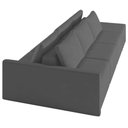 Ver imagem 4 de Sofá Ilha Modular com Puff para Sala Living 312cm Georgia K04 Veludo Cinza Escuro - Mpozenato