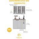 Ver imagem 5 de Armário de Cozinha Modulada Compacta Fidelitá Nara 100% MDF 2 Peças 120cm 6 Portas 2 Gavetas sem
