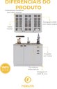 Ver imagem 5 de Armário de Cozinha Modulada Compacta Fidelitá Nara 100% MDF 2 Peças 120cm 6 Portas 2 Gavetas sem