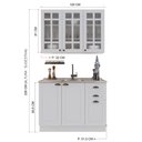 Ver imagem 4 de Armário de Cozinha Modulada Compacta Fidelitá Nara 100% MDF 2 Peças 120cm 6 Portas 2 Gavetas sem