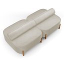 Ver imagem 7 de Kit 02 Sofás Ilha Orgânico Living Closet Evo 125cm 02 Lugares Veludo Bege Claro - Desk Design