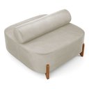 Ver imagem 2 de Kit 02 Sofás Ilha Orgânico Living Closet Evo 125cm 02 Lugares Veludo Bege Claro - Desk Design