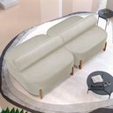 Ver imagem 1 de Kit 02 Sofás Ilha Orgânico Living Closet Evo 125cm 02 Lugares Veludo Bege Claro - Desk Design