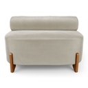 Ver imagem 5 de Kit 02 Sofás Ilha Orgânico Living Closet Evo 125cm 02 Lugares Veludo Bege Claro - Desk Design