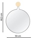 Ver imagem 7 de Espelho Decorativo Twiza Preto 50 cm Redondo