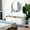 Ver imagem 2 de Espelho Decorativo Stokolmo Branco Off White 60 cm Redondo Branco, 60 cm