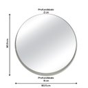 Ver imagem 7 de Espelho Decorativo Stokolmo Branco Off White 60 cm Redondo Branco, 60 cm