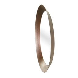 Espelho Decorativo Paella Ouro Velho Craquelado 60 cm Redondo - 4