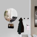 Ver imagem 3 de Espelho Decorativo com Gancho Alumínio Preto Retangular 50 cm Redondo